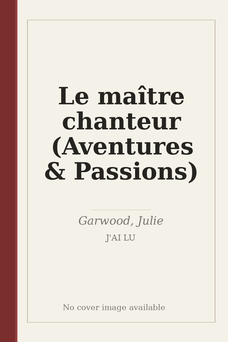 Le maître chanteur (Aventures & Passions) - no cover image available