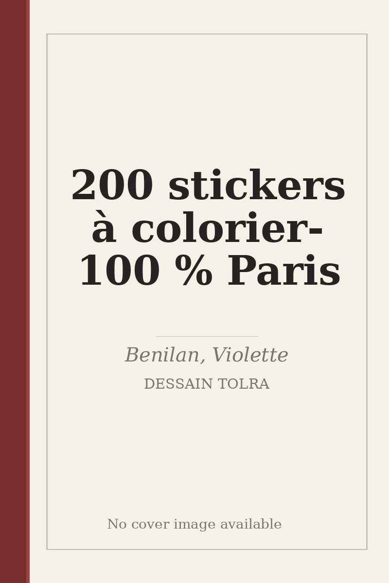 200 stickers à colorier-100 % Paris - no cover image available