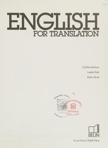 English For Translation