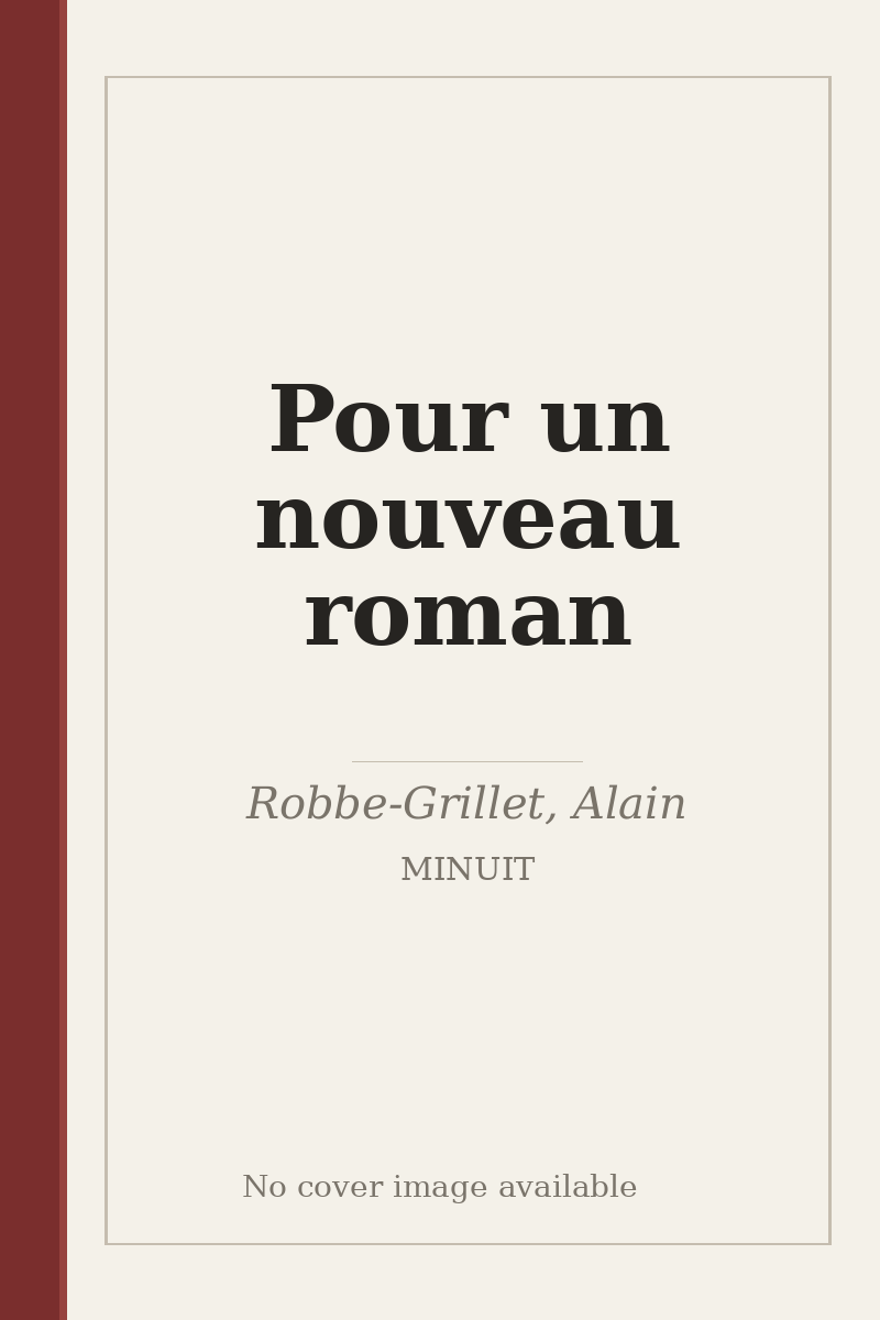 Pour un nouveau roman - no cover image available
