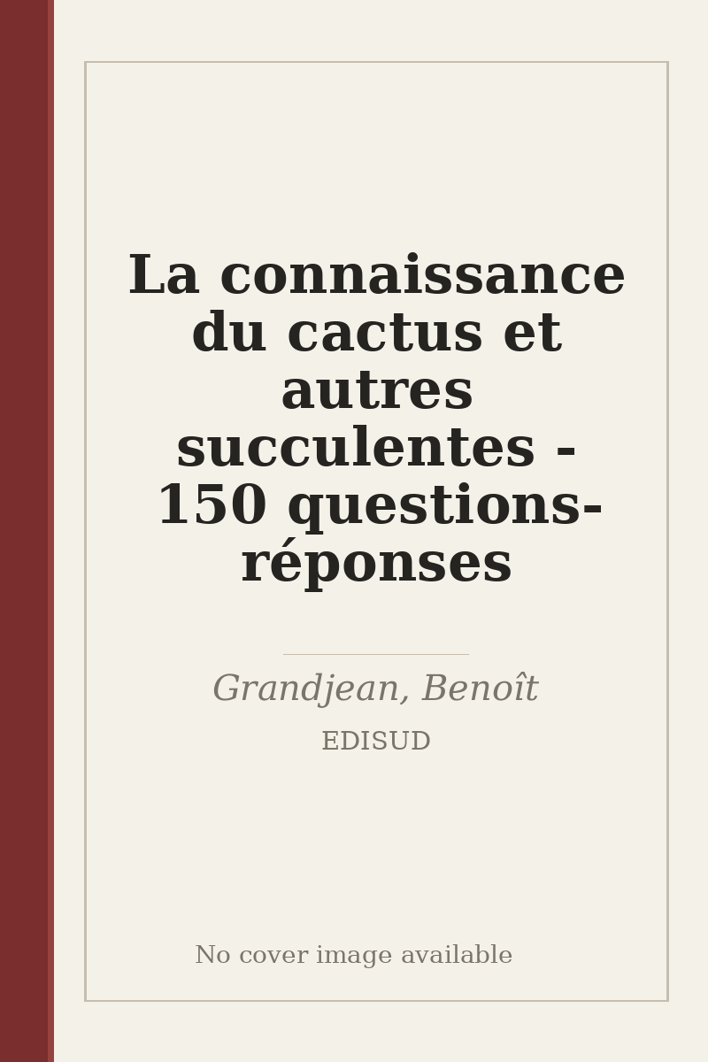 La connaissance du cactus et autres succulentes - 150 questions-réponses - no cover image available