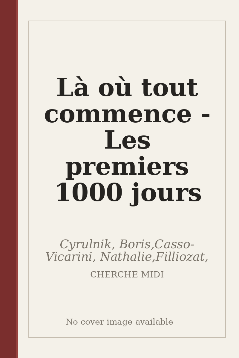 Là où tout commence - Les premiers 1000 jours - no cover image available