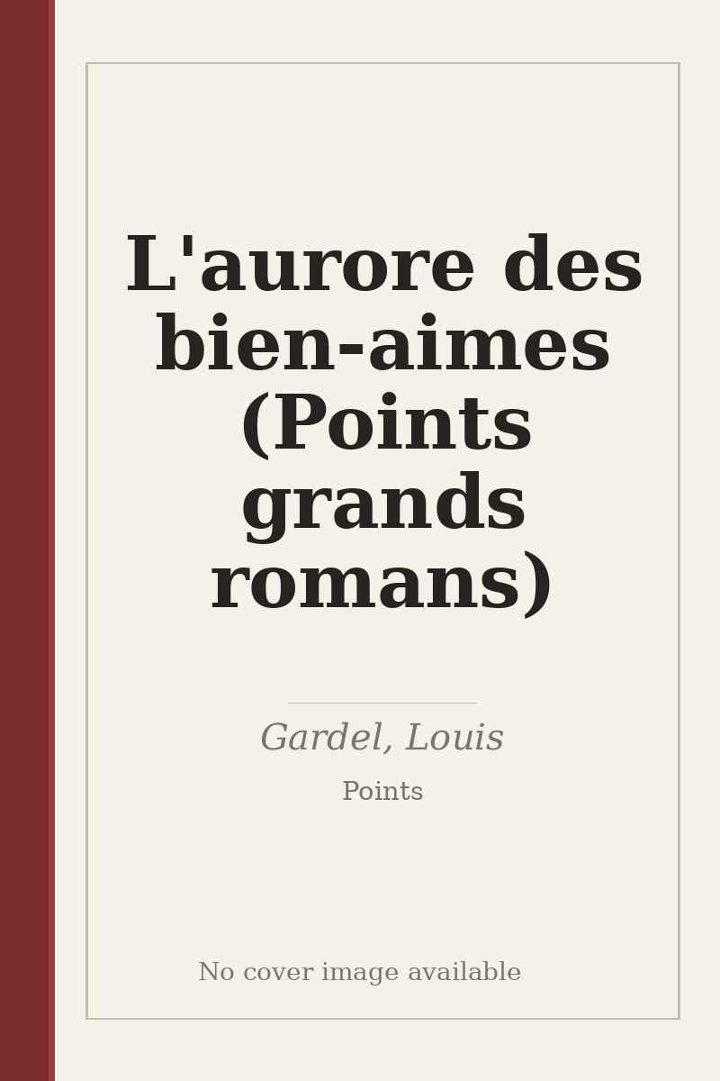 L'aurore des bien-aimes (Points grands romans) - no cover image available