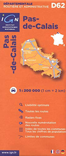 Pas-de-Calais dép 62 (721162): IGN.721162 (Routier France départementale)
