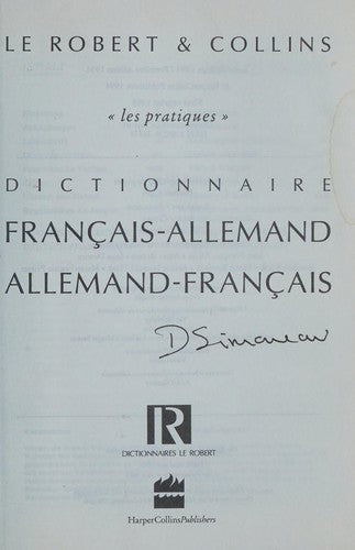 Le Robert & Collins, dictionnaire français-allemand, allemand-français