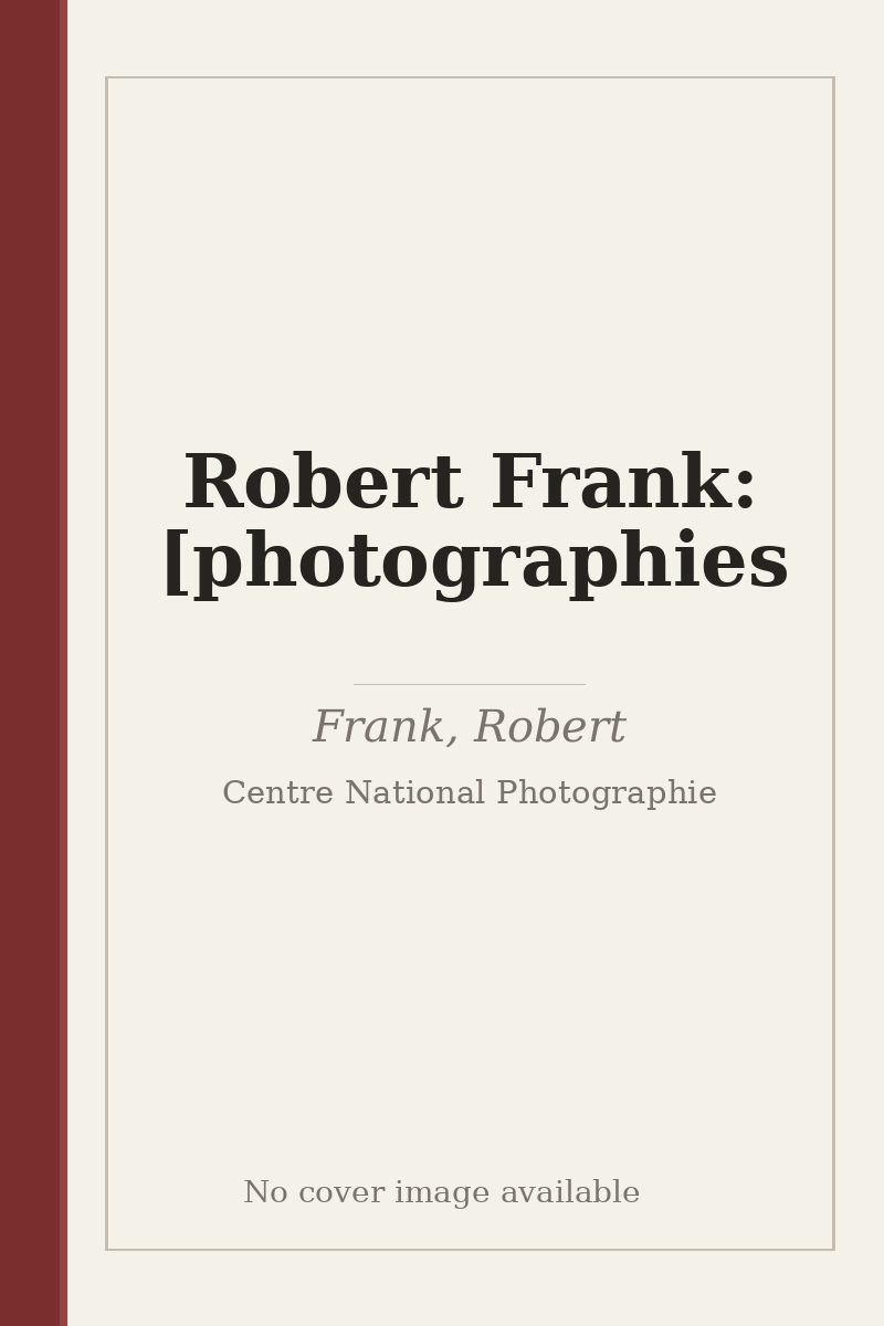 Robert Frank: [photographies - no cover image available