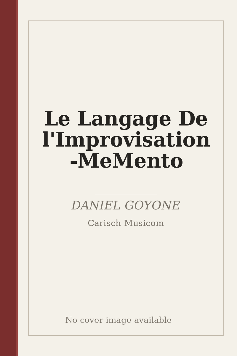 Le Langage De l'Improvisation - MeMento - no cover image available