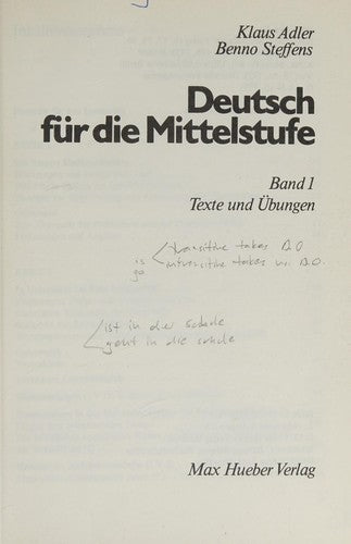 Deutsch fur die Mittelstufe
