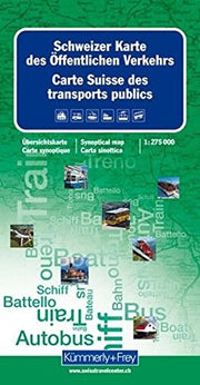 Switzerland map of public transport (Thematic maps)