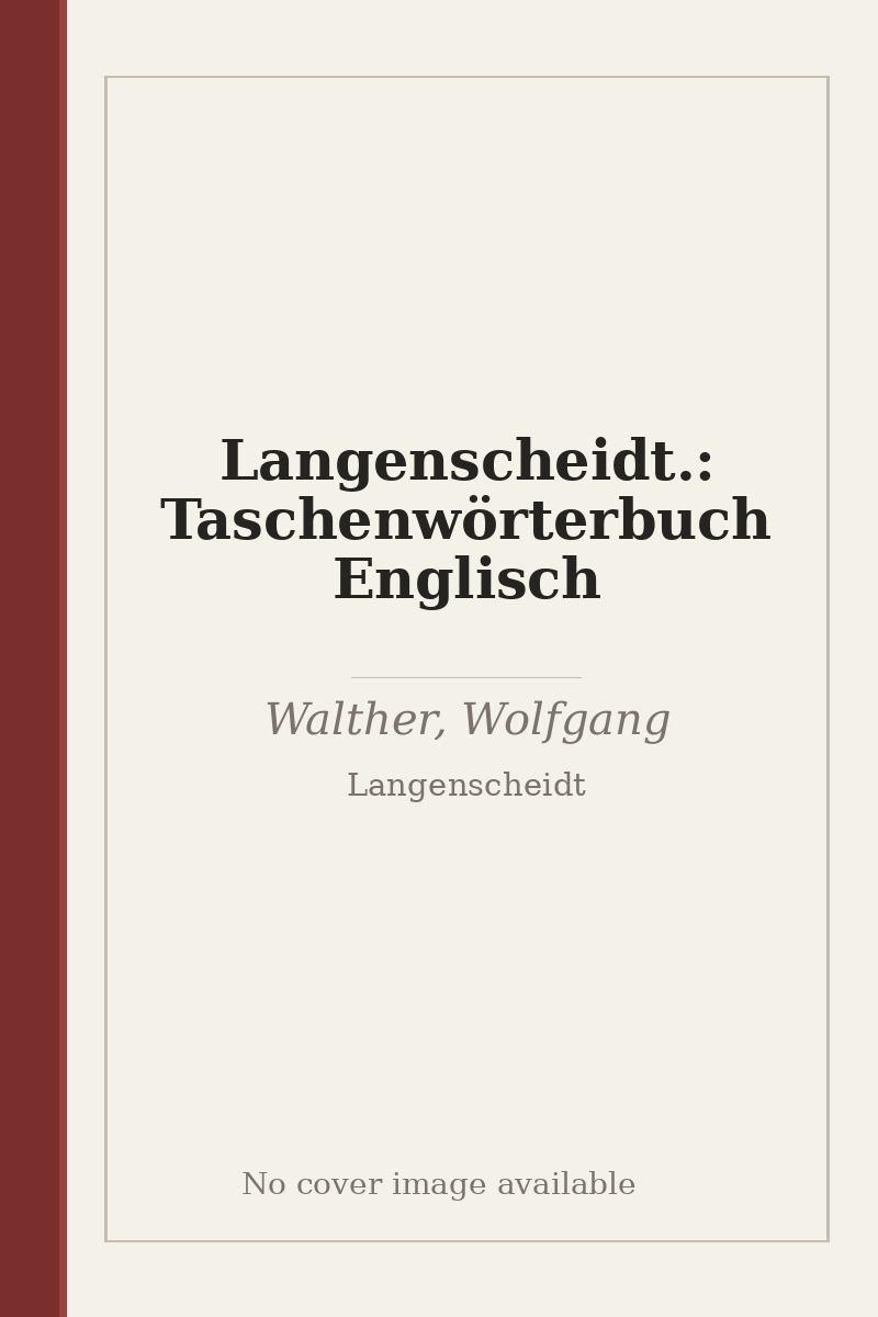 Langenscheidt.: Taschenwörterbuch Englisch - no cover image available
