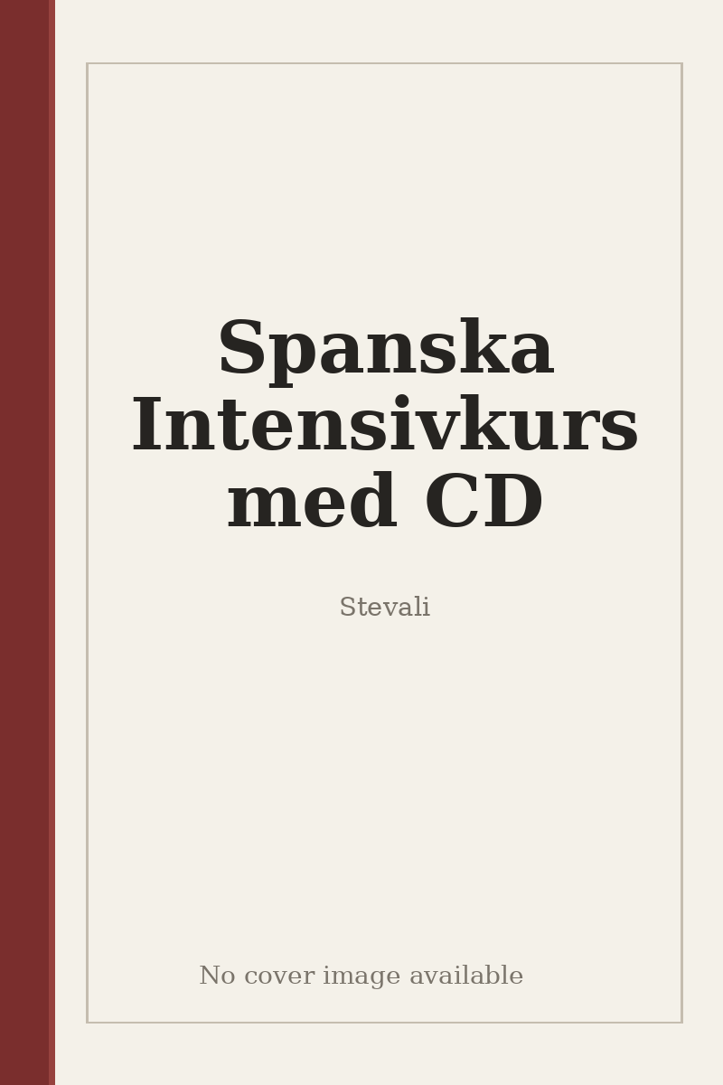 Spanska Intensivkurs med CD - no cover image available