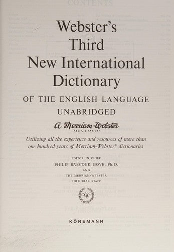 Webster's Dictionary: unabridged