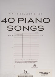 Piano Club: A Fine Selection Of 40 Piano Songs. Includes CD