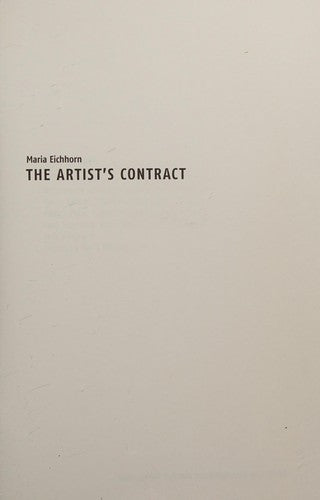 Maria Eichhorn: The Artist's Contract