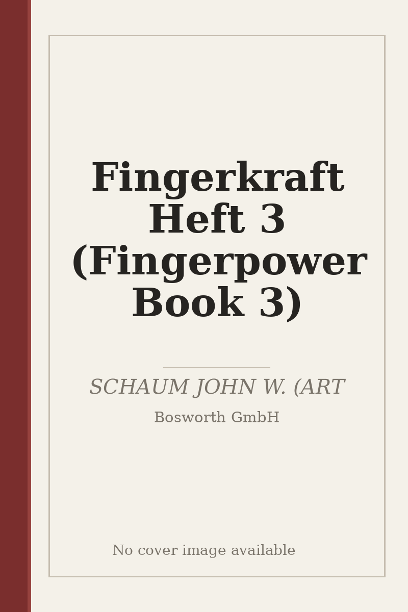 Fingerkraft Heft 3 (Fingerpower Book 3) - no cover image available
