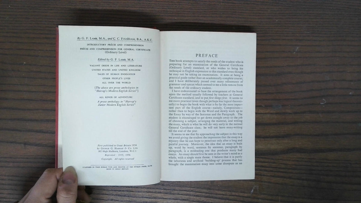 English for General Certificate, G.F. Lamb, 1956, George G. Harrap & Co.