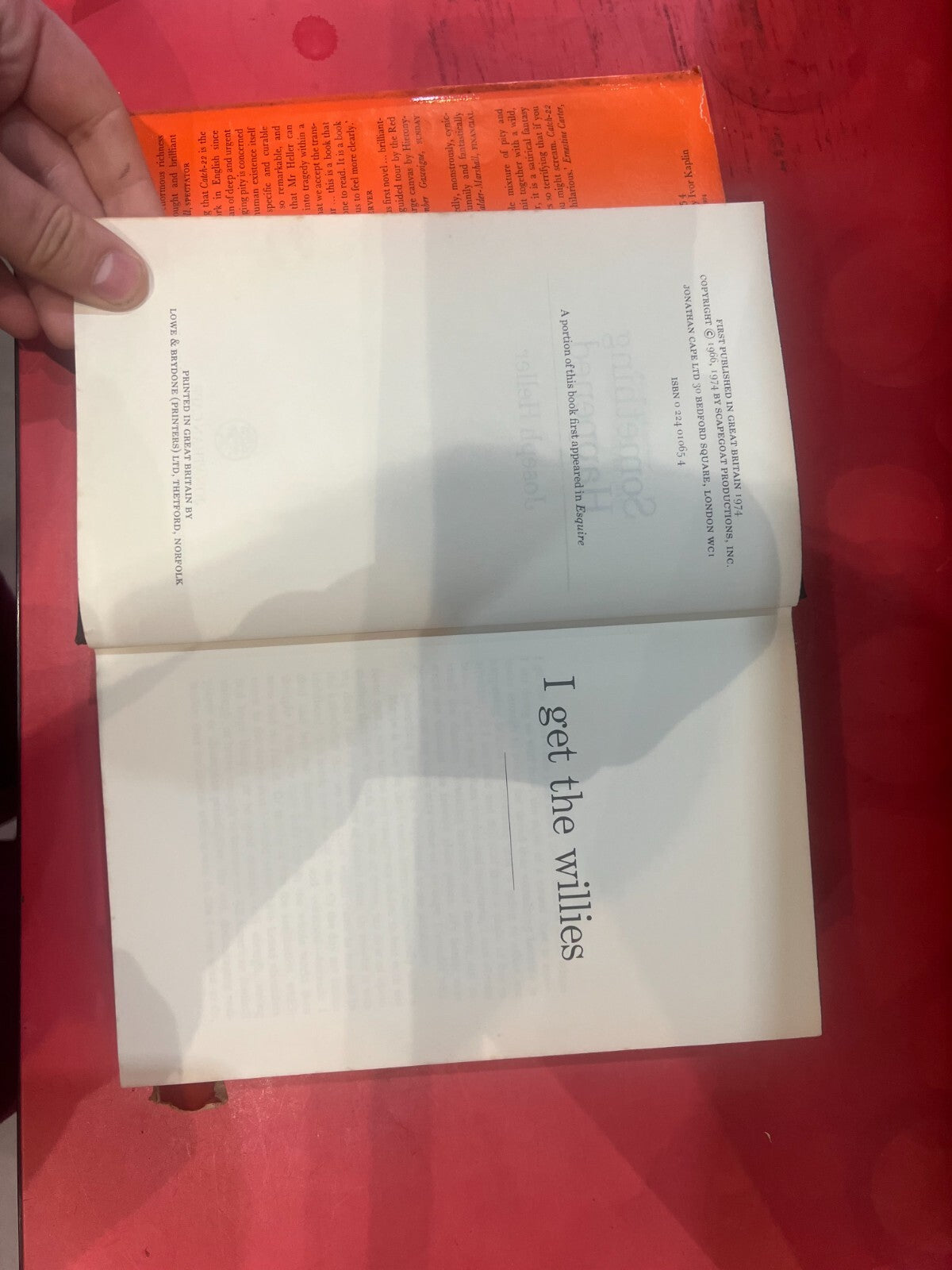 Joseph Heller Something Happened 1974 Jonathan Cape