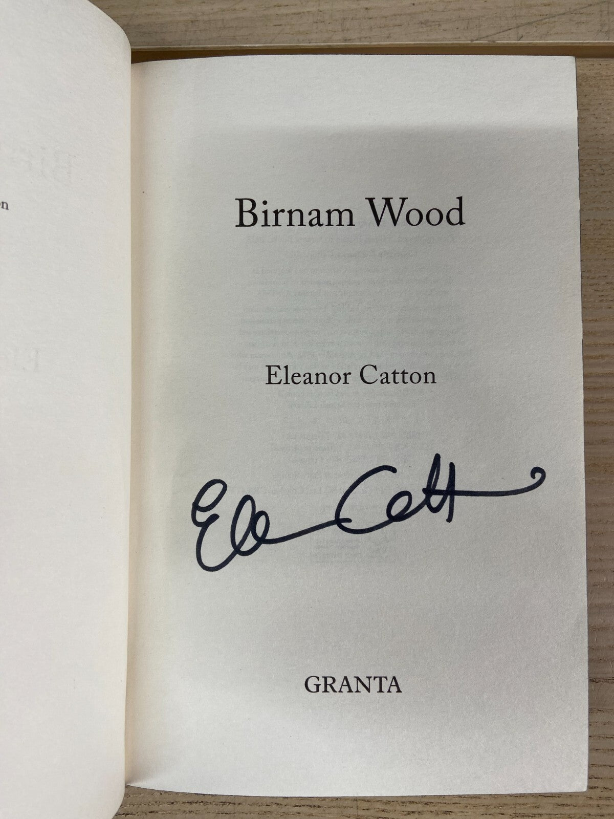 Birnam Wood - Eleanor Catton - Signed