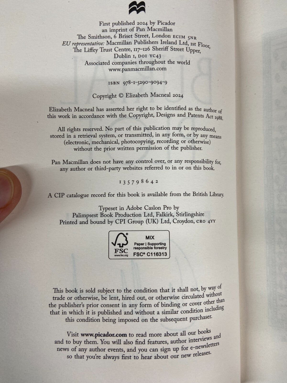 The Burial Plot - Elizabeth Macneal - Sprayed Edge - Signed