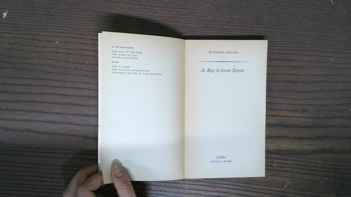 At Bay In Gear Street, Michael Frayn, 1967, Fontana Original