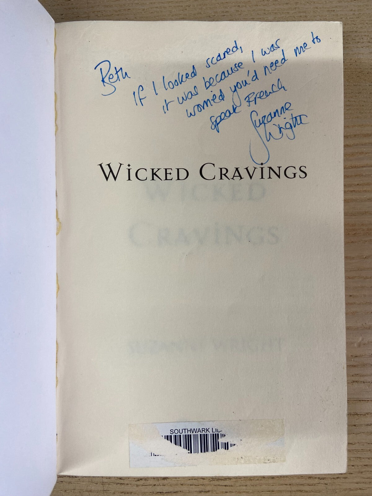 Wicked Cravings - Suzanne Wright - Signed