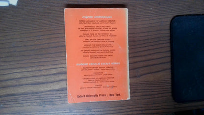An Anthology of English Poetry 1960 Oxford University Press