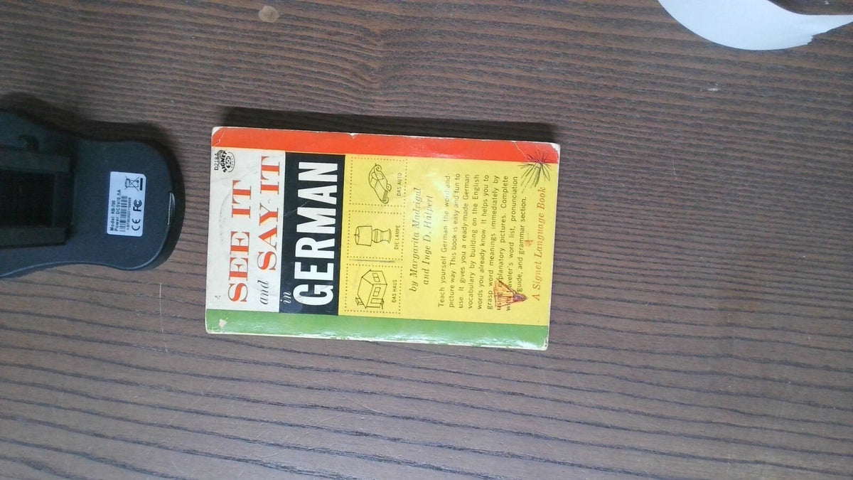 See It And Say It In German, Margarita Madrigal, 1964, A Signet Language Book