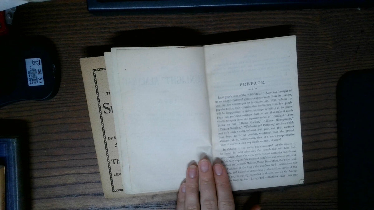 SUNLIGHT ALMANAC 1896:  a home treasury of information