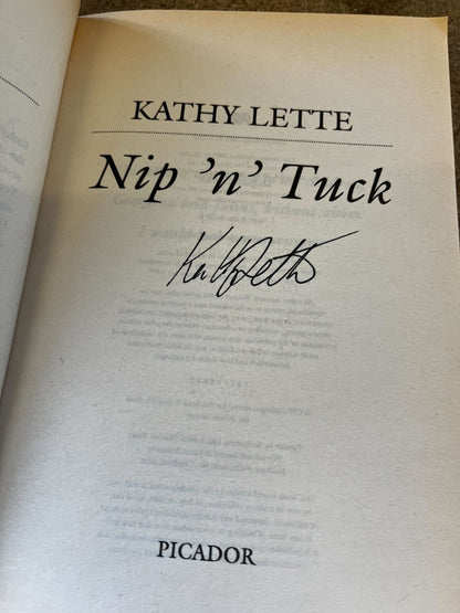 Nip N Tuck By Kathy Lette [SIGNED] Paperback 2001