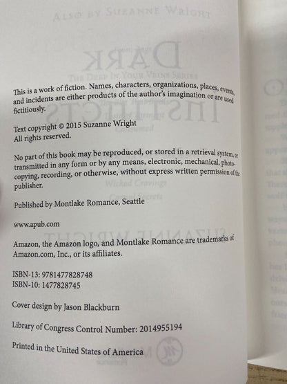 Dark Instincts - Suzanne Wright - Signed
