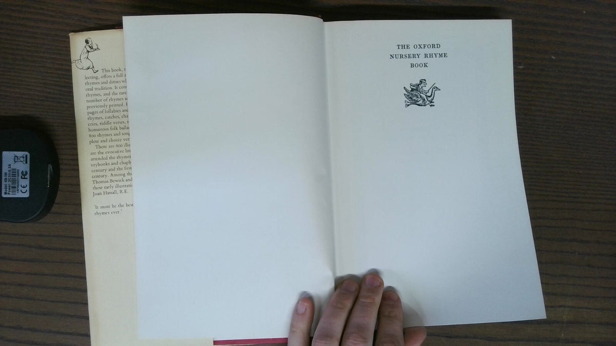The Oxford Nursery Rhyme Book by Iona and Peter Opie, 1974, Book Club Book
