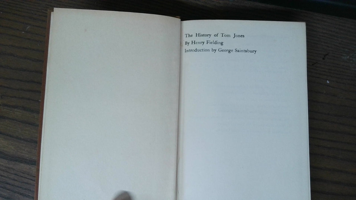 The History of Tom Jones by Henry Fielding, 1749, Dent's Book