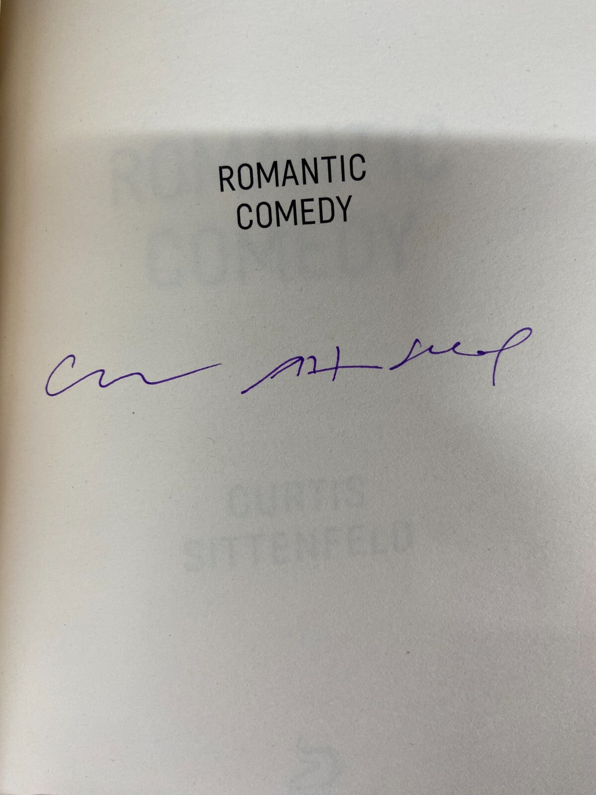 Romantic Comedy - Curtis Sittenfeld - Signed