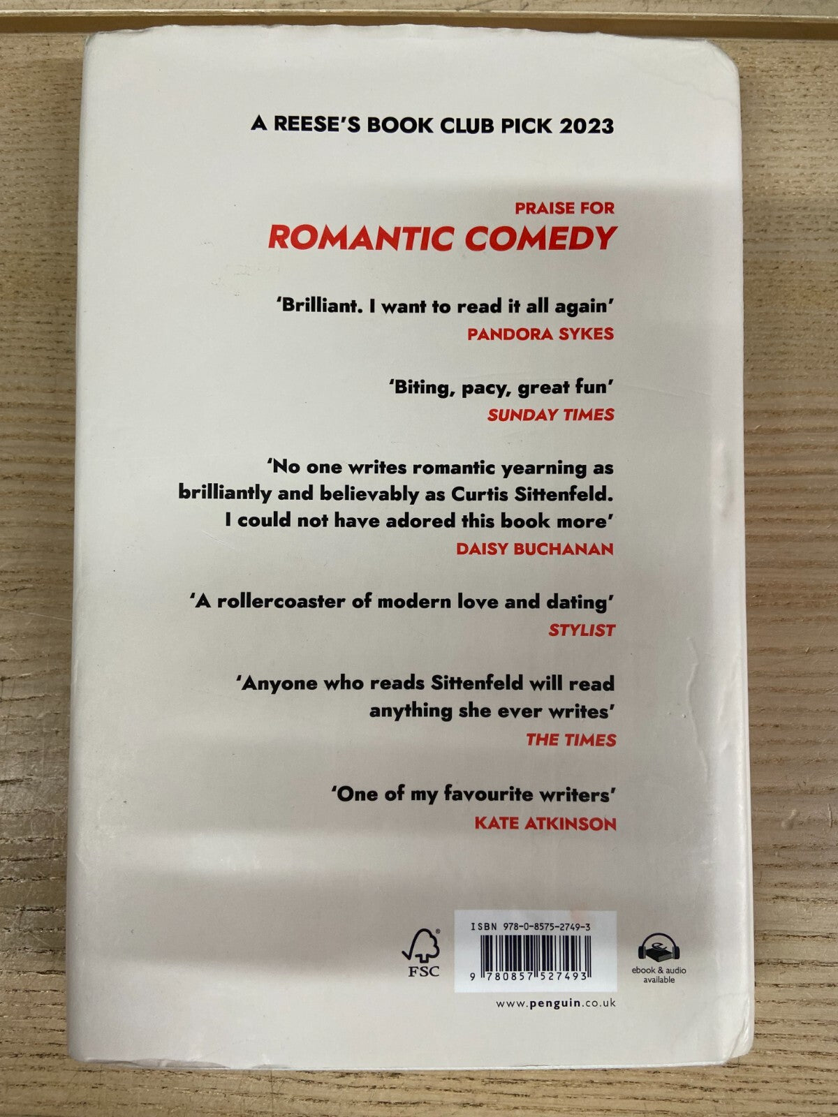 Romantic Comedy - Curtis Sittenfeld - Signed
