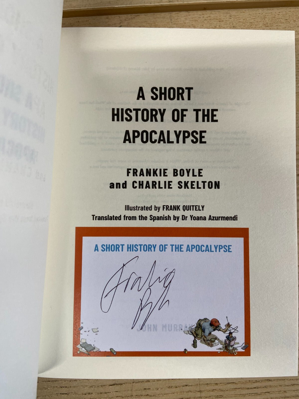 A Short History of the Apocalypse - Frankie Boyle - Signed