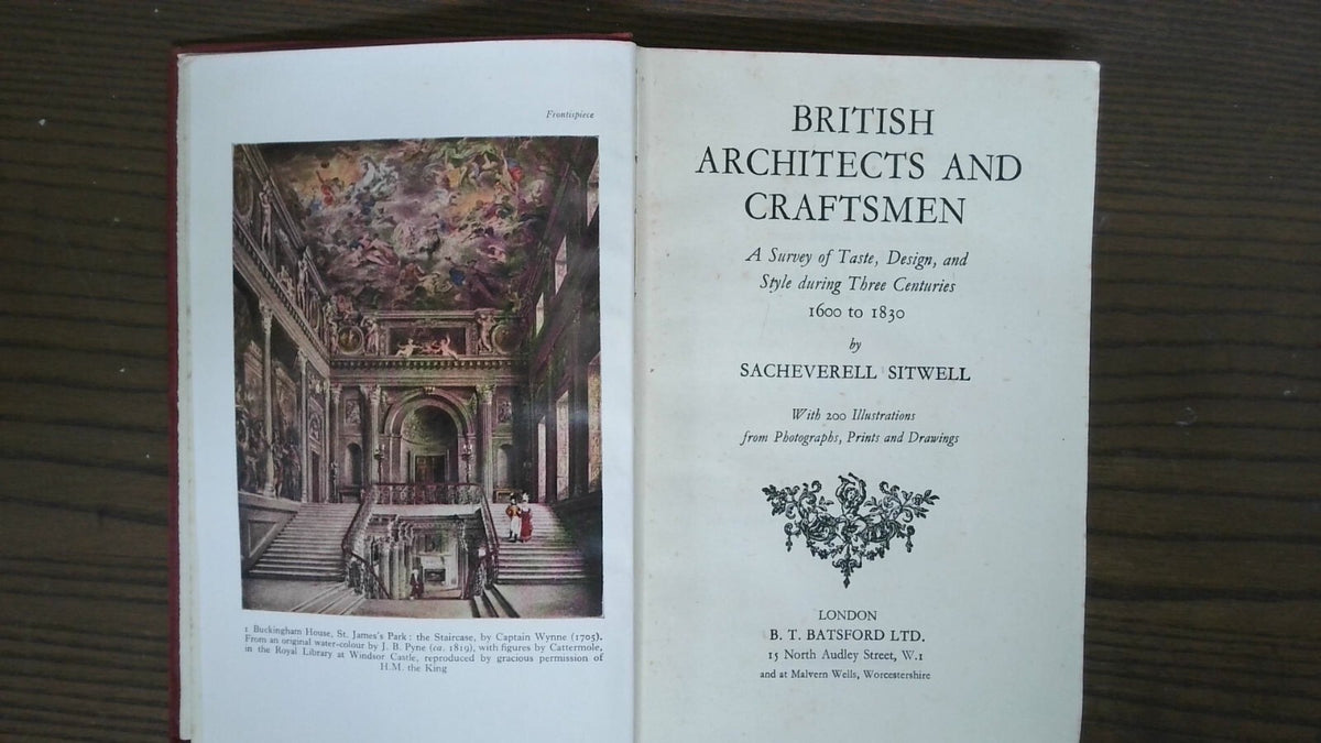British Architects And Craftsmen, Sacheverell Sitwell, 1945, B T Batsford Book