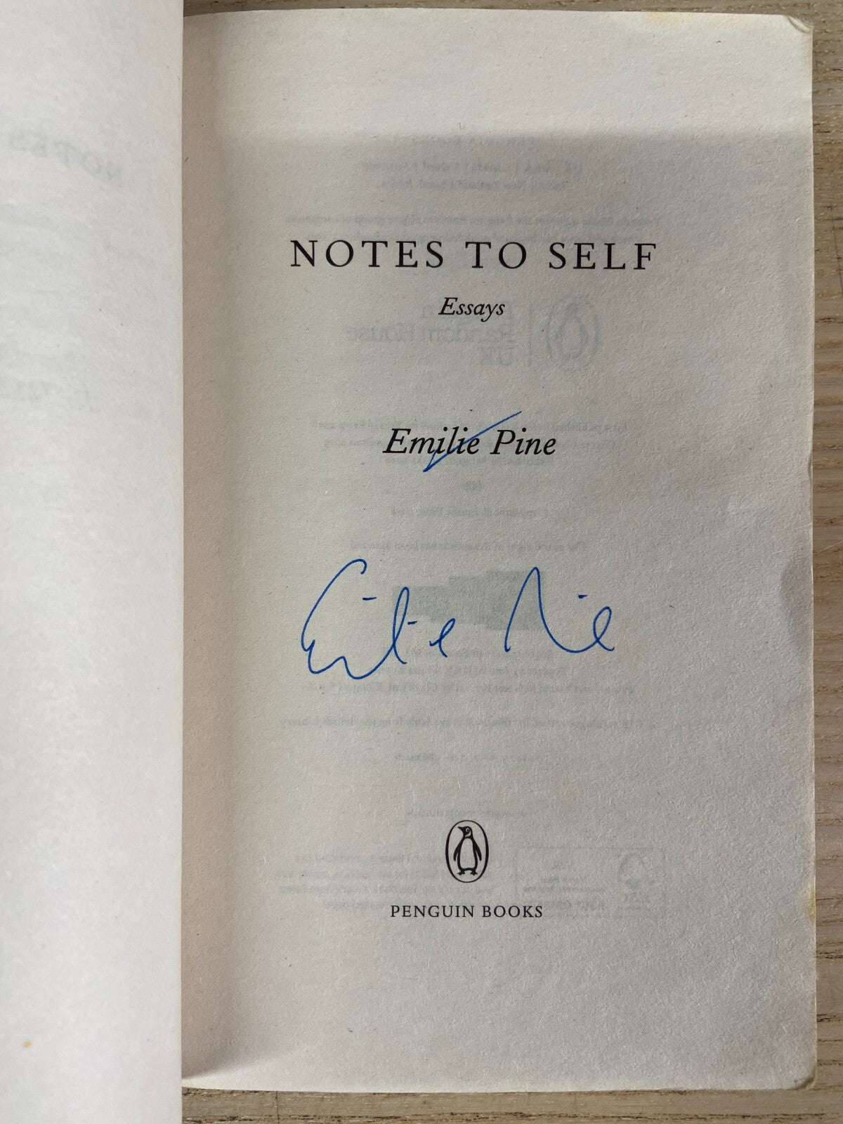 Emilie Pine - Notes to Self - Signed