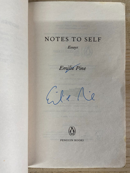 Emilie Pine - Notes to Self - Signed