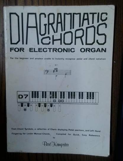 Diagrammatic Chords for Electronic Organ Bert Kempster Rare