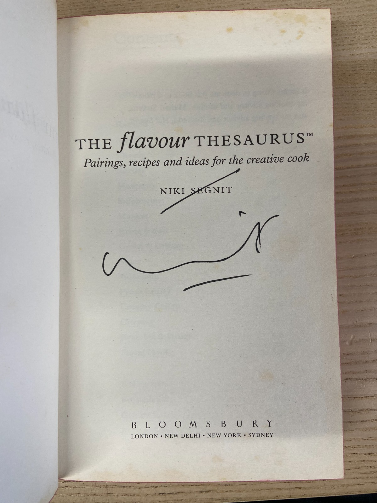 The Flavour Thesaurus - Niki Segnit - Signed
