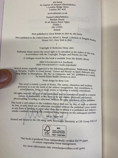 Games and Rituals - Katherine Heiny - Signed