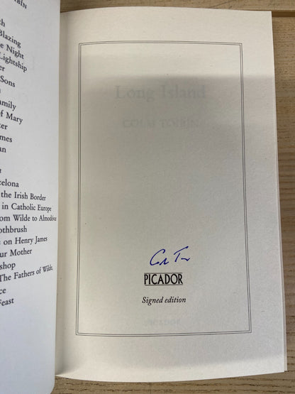 Long Island - Colm Toibin - Signed