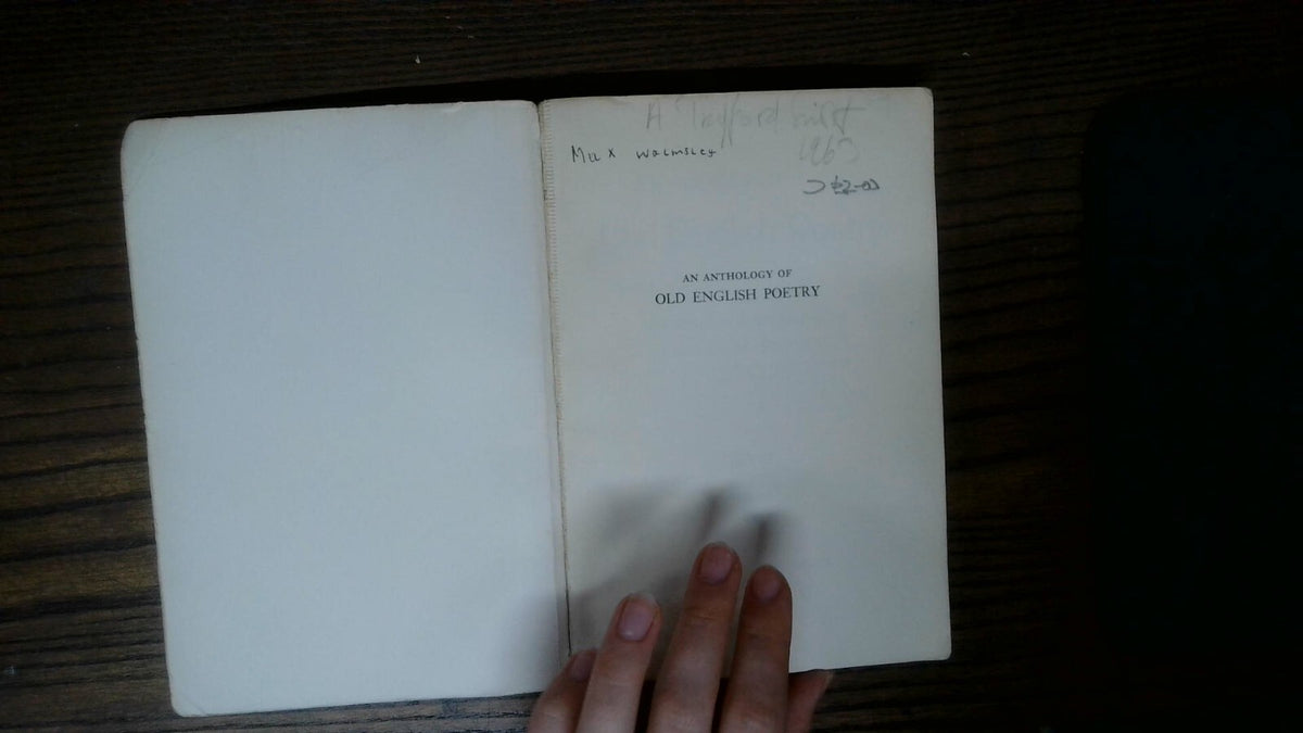 An Anthology of English Poetry 1960 Oxford University Press