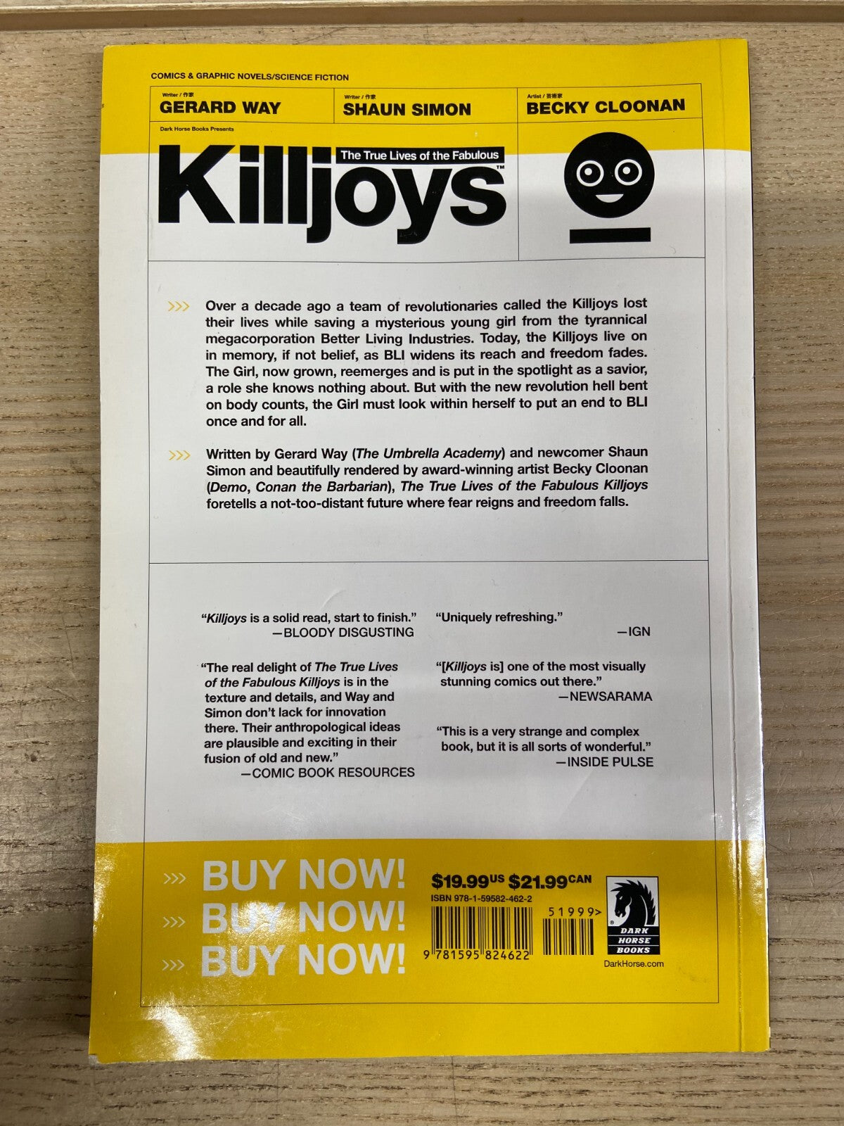 Killjoys - Gerard Way, Shaun Simon, Becky Cloonan - Signed by Becky