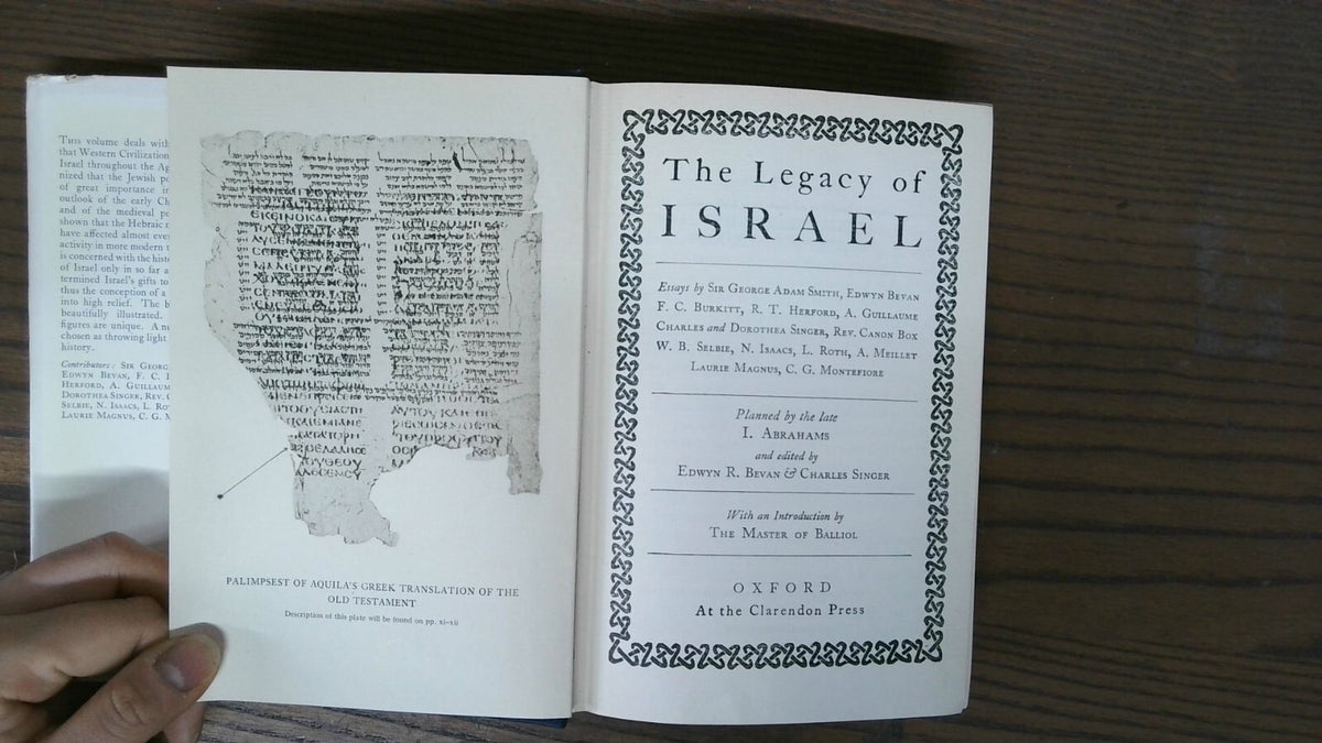 THE LEGACY OF ISRAEL, Abrahams, I, 1948, At the Clarendon Press