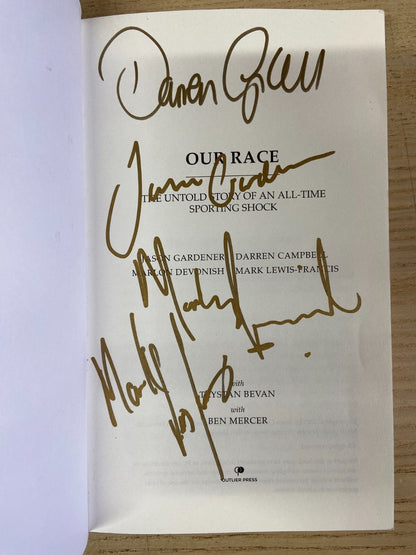 Our Race - Jason Gardener, Darren Campbell, Marlon Devonish - Signed