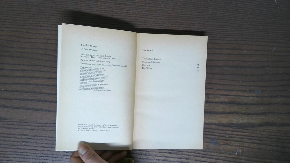 Youth and Age - Three Short Novels, Ivan Turgenev, 1969, Panther
