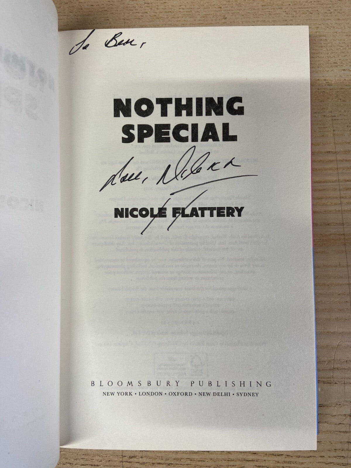 Nothing Special - Nicole Flattery - Signed
