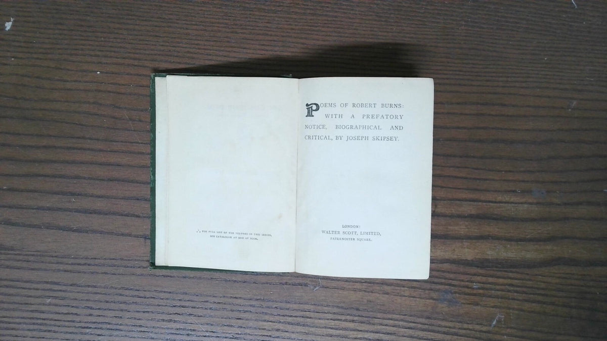 The Canterbury Poets Poems of Robert Burns, Edited by William Sharp
