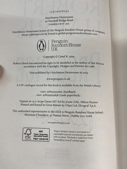 Precipice - Robert Harris - Signed
